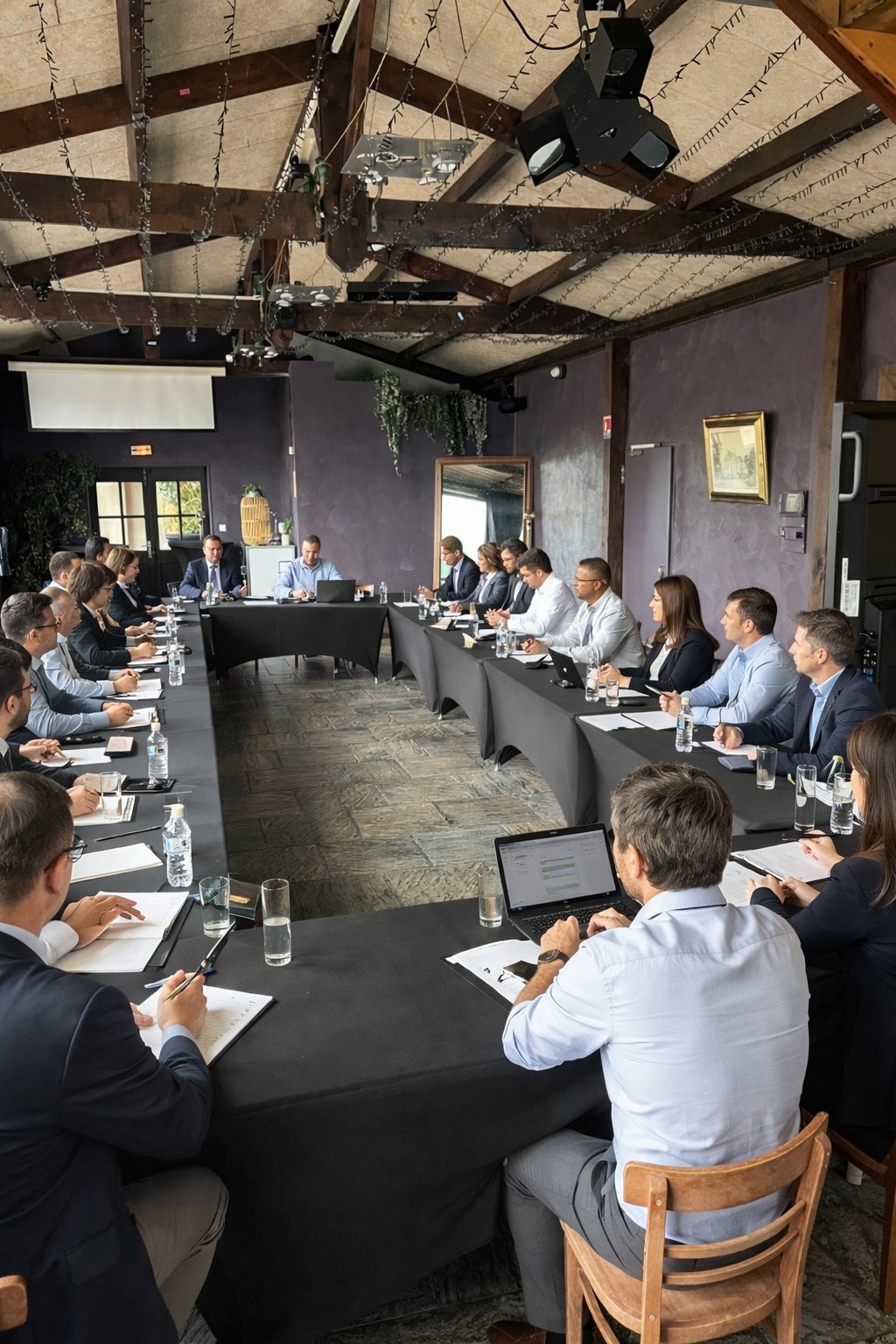 Comité de direction en configuration U au Domaine des Cascades à Arras